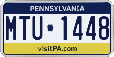 PA license plate MTU1448