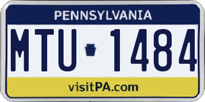 PA license plate MTU1484