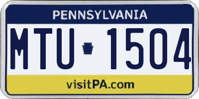PA license plate MTU1504
