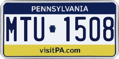 PA license plate MTU1508