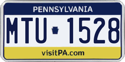 PA license plate MTU1528