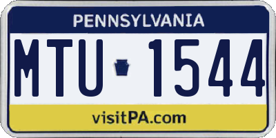 PA license plate MTU1544
