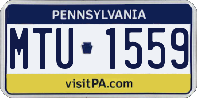 PA license plate MTU1559
