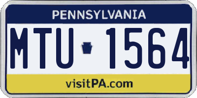 PA license plate MTU1564