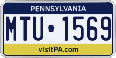 PA license plate MTU1569
