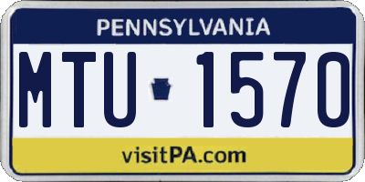 PA license plate MTU1570