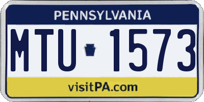 PA license plate MTU1573