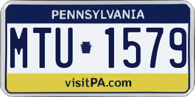 PA license plate MTU1579