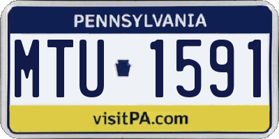 PA license plate MTU1591