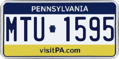 PA license plate MTU1595