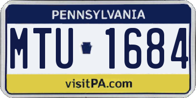 PA license plate MTU1684