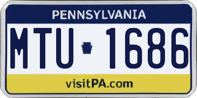 PA license plate MTU1686