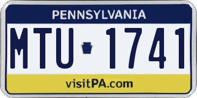 PA license plate MTU1741