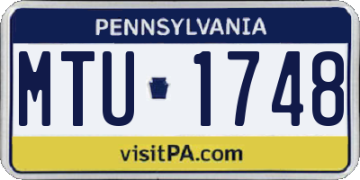 PA license plate MTU1748