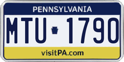 PA license plate MTU1790