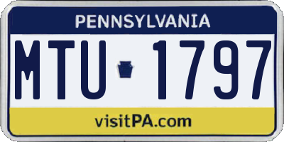 PA license plate MTU1797