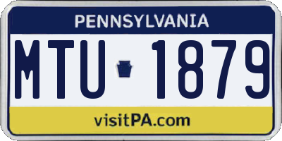PA license plate MTU1879