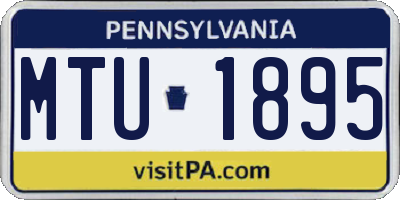 PA license plate MTU1895