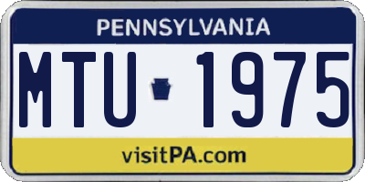 PA license plate MTU1975