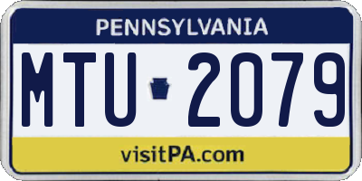 PA license plate MTU2079