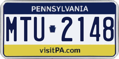 PA license plate MTU2148