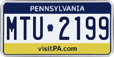 PA license plate MTU2199