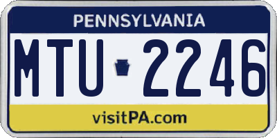 PA license plate MTU2246