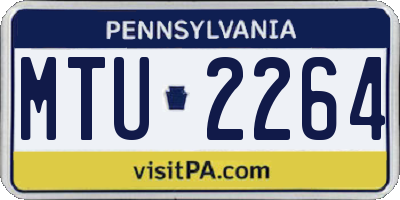PA license plate MTU2264