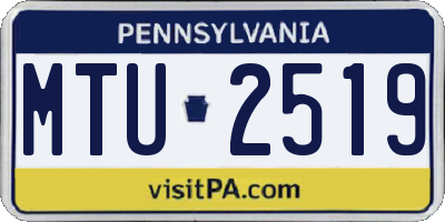 PA license plate MTU2519