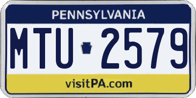 PA license plate MTU2579