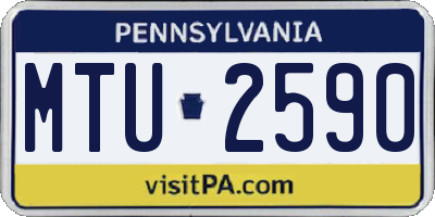 PA license plate MTU2590