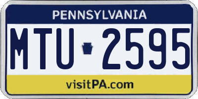 PA license plate MTU2595