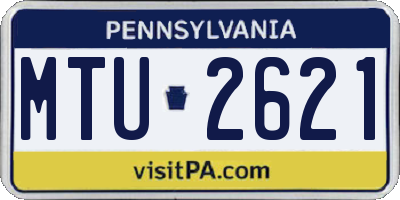 PA license plate MTU2621