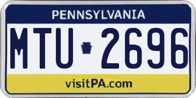 PA license plate MTU2696