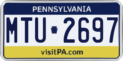 PA license plate MTU2697
