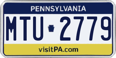 PA license plate MTU2779