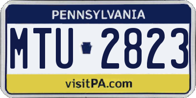 PA license plate MTU2823