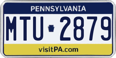PA license plate MTU2879