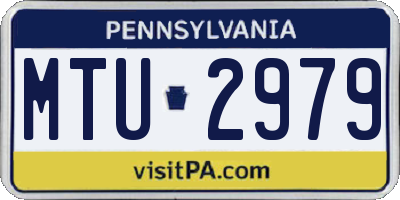 PA license plate MTU2979