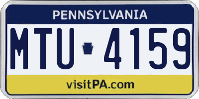 PA license plate MTU4159