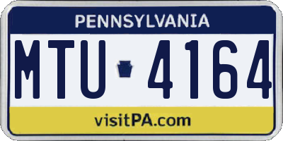 PA license plate MTU4164