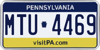 PA license plate MTU4469