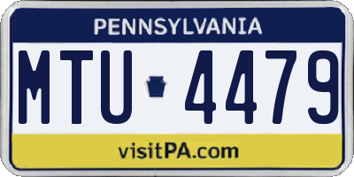 PA license plate MTU4479