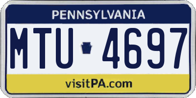 PA license plate MTU4697