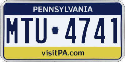 PA license plate MTU4741