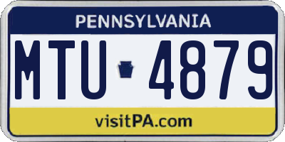 PA license plate MTU4879