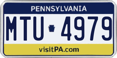 PA license plate MTU4979