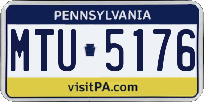 PA license plate MTU5176