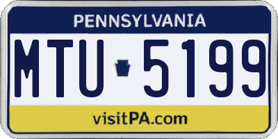 PA license plate MTU5199