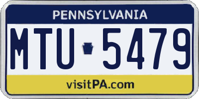 PA license plate MTU5479